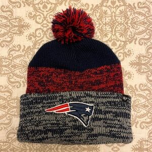 New England Patriots stocking cap / hat / beanie, Navy Blue, Red, & Gray